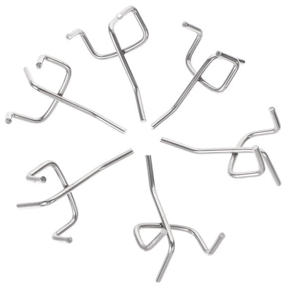 UPGRATOR 50Pcs Garage Pegboard Pegs in Silver for Shopkeepers and Homeowners Storage