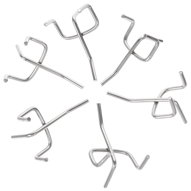 UPGRATOR 50Pcs Garage Pegboard Pegs in Silver for Shopkeepers and Homeowners Storage