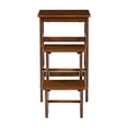 thumbnail image 2 of Benjara Nero 30 Inch Folding Step Stool, 3 Tier Design, Farmhouse, Rich Brown Wood, 2 of 5