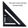 thumbnail image 4 of Scale Aluminum Alloy Triangle Rulers 90 degrees 45 degrees Set Square 7in Black Metric Square Ruler, 4 of 6