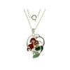Disney Ariel Little Mermaid Crystal Pendant. GIFT BOX. Silver plated