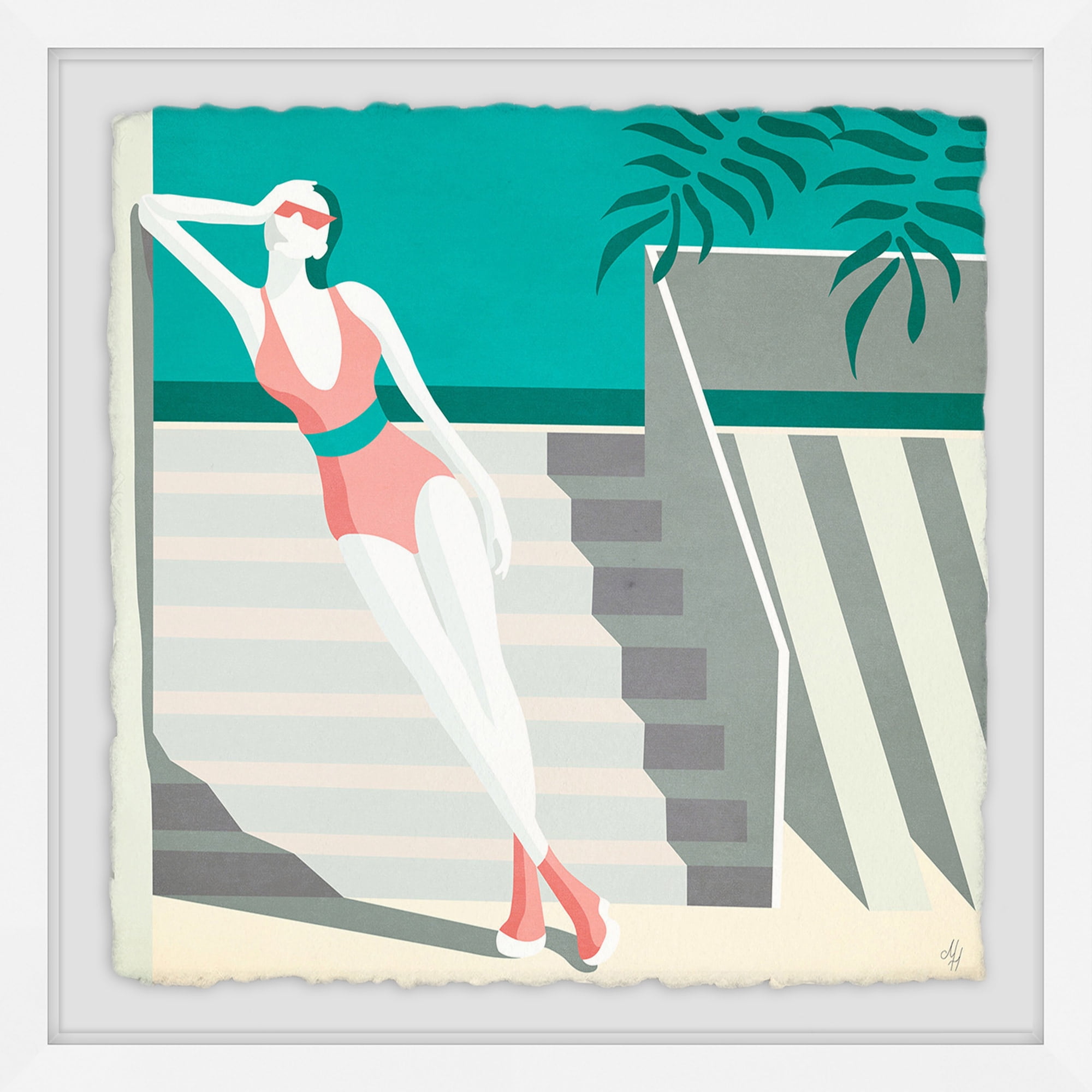 Summer Fashion Ii Framed Painting Art Print, 32.00" x 1.50"