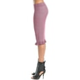 thumbnail image 3 of Max Studio London Womens Ruffled Hem Pencil Skirt, Red, Small, 3 of 5