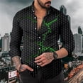 thumbnail image 1 of Camisa de solapa de malla para hombre, camisa de traje de calle de moda de primavera y verano, para exteriores, suave y cómoda, tela de alta calidad, novedad 2024, 1 of 6