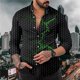 thumbnail image 1 of Camisa de solapa de malla para hombre, camisa de traje de calle de moda de primavera y verano, para exteriores, suave y cómoda, tela de alta calidad, novedad 2024, 1 of 6