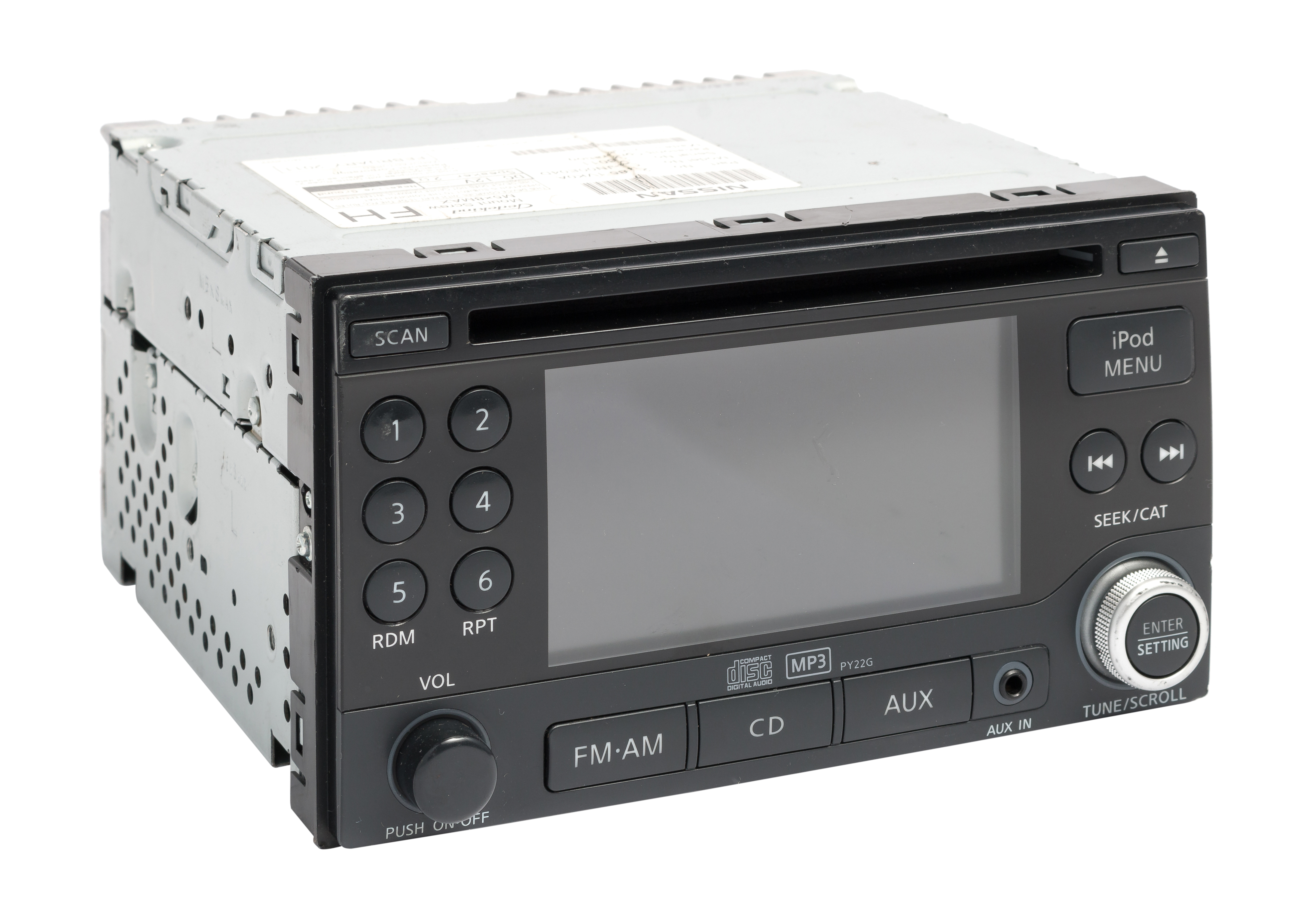 Restored 2011-2012 Nissan Rogue AM FM Radio Single Disc CD w Display 281851VK0A Opt PY22G (Refurbished)