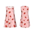 thumbnail image 7 of Yiaed Cute Strawberry C Print Women's Sleeveless Dress, Loose Fit Summer Dress, Casual Sleeveless Dress for Women, 7 of 7