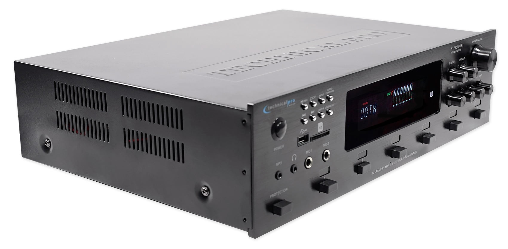 Technical Pro 6000w 6) Zone Home Theater Bluetooth Receiver+8) 5.25" Speakers+EQ