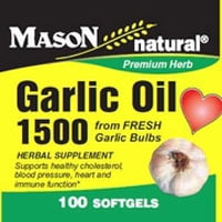 - Mason Natural Garlic Oil 1500 Mg Premium Herb Dietary Supplement Softgels - 100 Ea