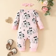 thumbnail image 3 of SXIMEE Baby Girl Long Sleeve Romper Cute Mouse Infant Outfits Newborn Snap Jumpsuit with Headband 0-18M, 3 of 9