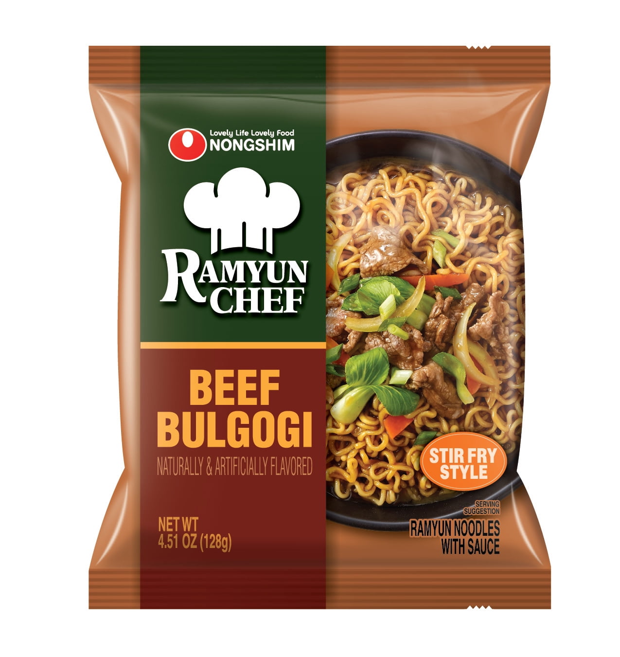 Nongshim Ramyun Chef, Beef Bulgogi, Stir Fry, 4.51 oz (128g), 4 pack