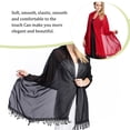 thumbnail image 4 of Amaiiu Women Scarf Elegant Tassel Evening Dresses Shawls Luxury Sexy Sunscreen Shade Scarves Skin Friendly Ladies Cape for Theme Party Wine Red, 4 of 7