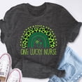 thumbnail image 6 of EcoLoom One Lucky Nurse Scrub Rn Icu Er St Patricks Day Nurses Short Sleeve Unisex T Shirt, 6 of 6