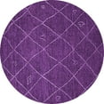 thumbnail image 1 of Ahgly Company Indoor Round Oriental Purple Industrial Area Rugs, 4' Round, 1 of 4