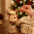 thumbnail image 5 of Christmas Heirloom Candle Holder, Rustic Resin Deer Candlestick, Vintage Holiday Tealight Decor for Fireplace Mantel, Dining Table, Shelf and Christmas Home Display, 5 of 9