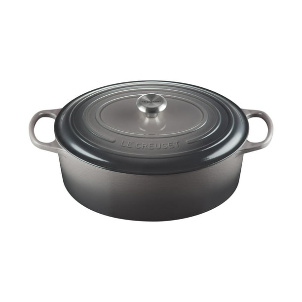 Horno holandés Le Creuset de hierro fundido esmaltado Signature, 9.5 L, modelo Oyster