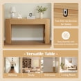 thumbnail image 5 of Christopher Knight Home 59.8" Retro Console Table, MDF Entryway Storage Table with 3 Drawers, Natural, 5 of 12