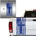 thumbnail image 2 of Distressed American Flag with Cross Truck Tailgate Vinyl Decal Compatible with Most Pickup Trucks Faith Patriotic Christian Cross USA Sticker (11" x 25", King Blue), 2 of 8