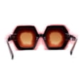 thumbnail image 4 of Super Funky Masquerade Fur Jewel Brooch Octagon Plastic Sunglasses Pink - Brown, 4 of 4