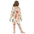 thumbnail image 7 of FORMRS Niños Bathrobe Unisex Hooded Robe Soft Plush Pajamas Sleepwear, Size 2-3T, Red Autumn Leaves, 7 of 7