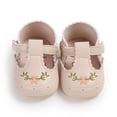 thumbnail image 4 of Fozruso Baby Sandals For Soft Sole Breathable Comfortable Casual Walking Shoes With Embroidery Design For Boys Girls 0 18 Months,Sizes 4 Toddlers 0-6 Months(Beige), 4 of 7