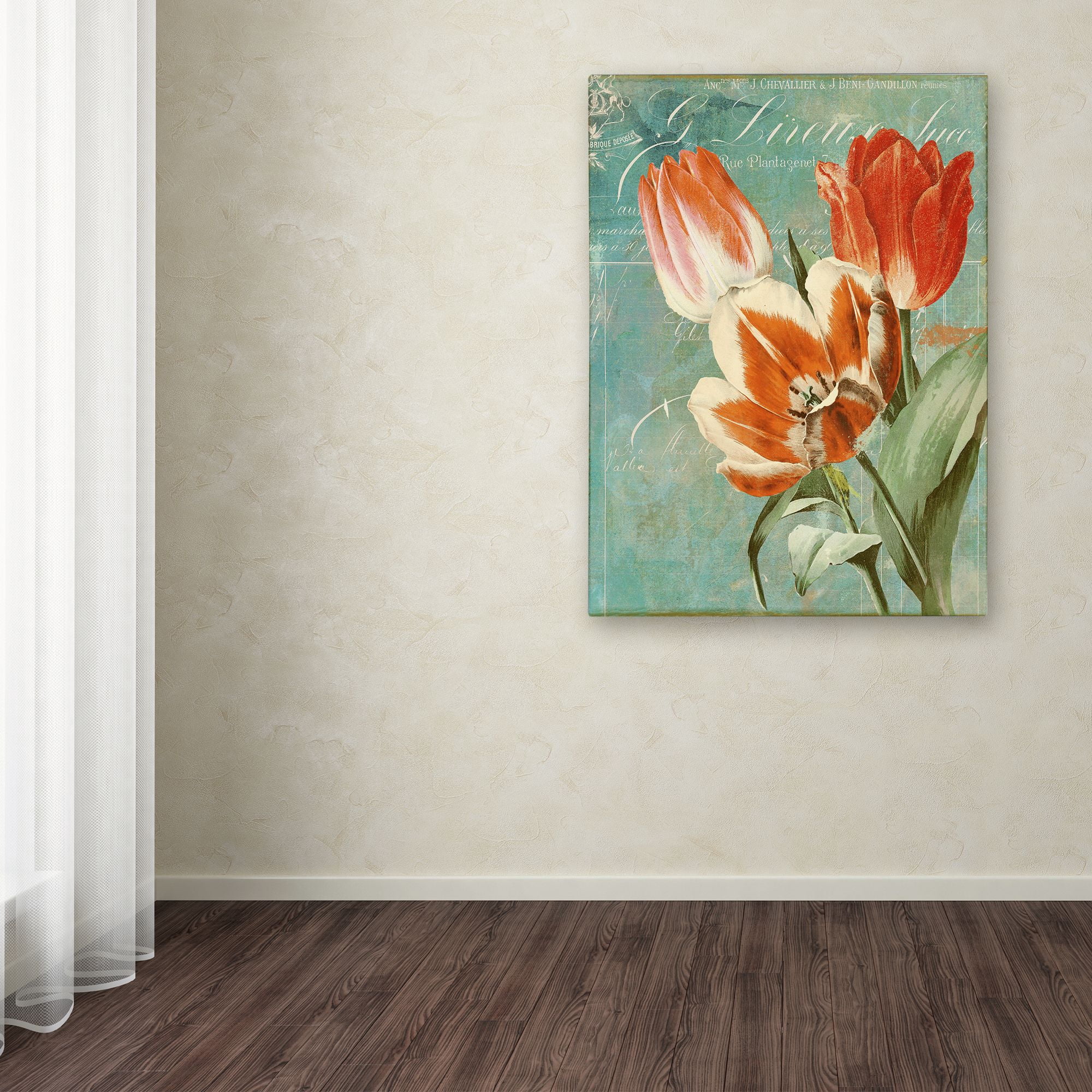 Trademark Fine Art "Tulips Ablaze II" Canvas Art by Color Bakery