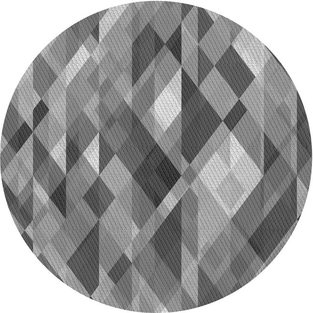 Ahgly Company Tapis d'Intérieur Lavable en Machine Carré Gris Transitionnel, 3 Pieds Carré