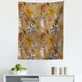 thumbnail image 1 of Ocean Tapestry, Underwater Starfish Shell Mollusk Seaurchin Sea Horse Pearl Illustration, Fabric Wall Hanging Decor for Bedroom Living Room Dorm, 5 Sizes, Ginger Cinnamon Cocoa, by Ambesonne, 1 of 1