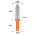 thumbnail image 5 of Zenport K245 ZenBori Soil Knife, Serrated, 6 Inch Stainless Steel Blades, Orange, 5 of 5