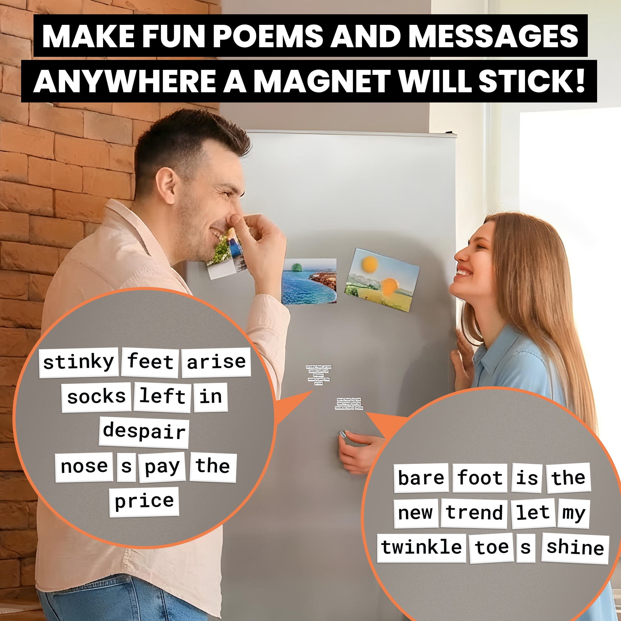 Poetry Tiles Essential Kit - 797 Word Magnets for Fridge Poetry and Silly Magnetic Messages - Get Creative, Express Yourself, and Make Others Laugh at Your Witty Words