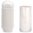 thumbnail image 1 of Revestimientos para cupcakes estándar blancos, tazas para hornear muffins de papel a prueba de grasa, 400 unidades Adepaton WMZY-646, 1 of 7