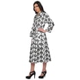 thumbnail image 2 of Moomaya Printed Long Robe With Pockets Cotton Bride Getting Ready Dress, 2 of 6