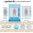 thumbnail image 4 of AllWays Plaza  PEVA Shower Curtain Liner with 12 Plastic Rings, 8G Waterproof Shower Liner, 72x72 Inch Clear Shower Curtain with Magnets, Weighted Bathroom, 3D Clear Bubbles Pattern, 4 of 11