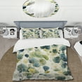 thumbnail image 2 of Designart "Blue Green Botanical gracefulness" Abstract Bedding Covert Set - Abstract Botanicals Blue Modern Bed Set With 2 Shams, 2 of 6