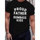 thumbnail image 1 of Proud Father Graphic Tee - Soft Slight Stretch Cotton Crew Neck Short Sleeve T-Shirt for Summer - Casual Geometric Pattern Print Tees for Adult Men, Casual Sporty Tee, Summer Gifts, 1 of 6
