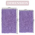 thumbnail image 3 of Home Weavers Inc Bell Flower Bathroom Rug, Cotton Soft, Water Absorbent Bath Rug, Non Slip Shower Rug Machine Washable 2 Piece Set(M+L) Purple, 3 of 5