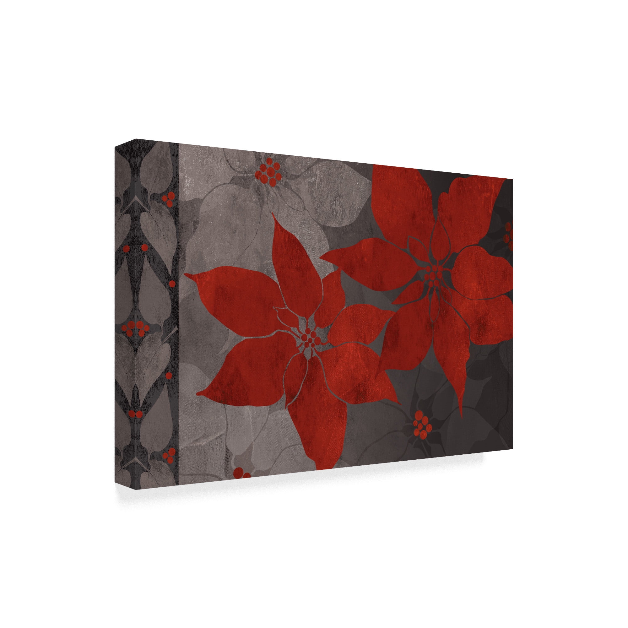 Trademark Fine Art 'Nuit De Noel Black Red' Canvas Art by Art Licensing Studio