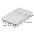 thumbnail image 2 of Bargain Clearance Cutlery Box Flatware Storage Plastic Tray Kitchen Cutlery and Accessories Box Utensil Drawer Organizer Container Room Organization Holder, Black, 10.65*7.02*1.44In, Plastic, Relocy, 2 of 5