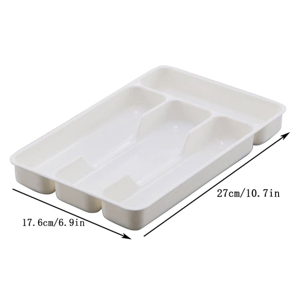 Chopstick Fork Box Black 27 * 17.6 * 3.5CM Plastic Tray Kitchen Cutlery Organizer Utensil Drawer Container Room Organization Holder 1 Pc Included PP Material Multi Purpose Store Cutlery Accessories