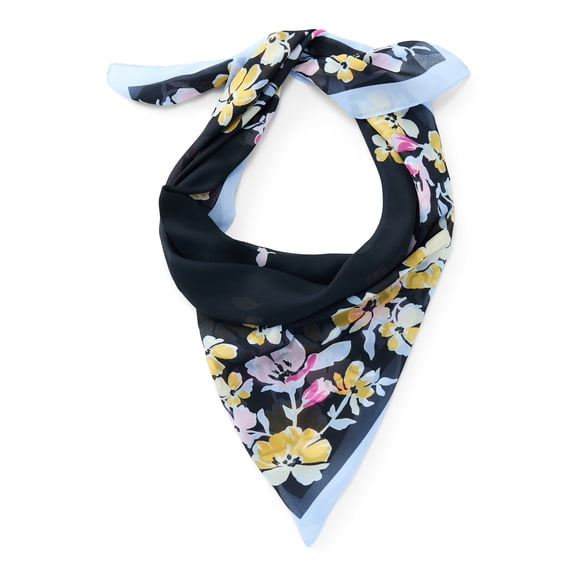 Time and Tru Women's Floral Print Square Scarf