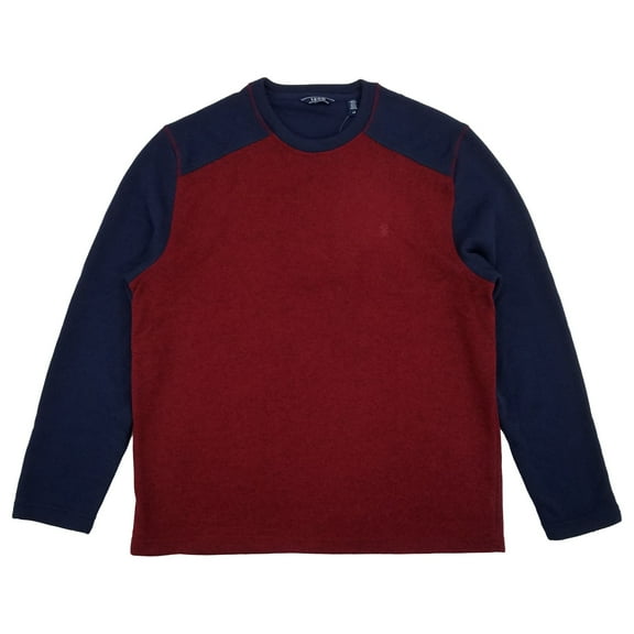 IZOD Mens Port Royale Colorblock Long Sleeve Fleece Crewneck Sweatshirt Large
