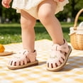 thumbnail image 5 of LIIPEE Baby Girls Sandals Kids Casual Summer Flower Embroidered Crib Shoes Fashion Hollow Out Hook And Loop First Walkers Prewalkers Footwear,9-12 Months, 5 of 9