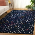 thumbnail image 2 of SAFAVIEH Metro Rodina Geometric Striped Area Rug, Navy/Pink, 5' x 8', 2 of 7