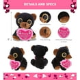 thumbnail image 4 of DolliBu Happy Mother's Day Super Soft Sparkling Big Eye Black Bear Plush - Cute Stuffed Animal with Pink Heart Message for Best Mommy, Grandma, Wife, Daughter - Cute Wild Life Plush Toy Gift - 8 Inch, 4 of 7