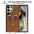 thumbnail image 5 of Wallet Case for Samsung Galaxy S23 Ultra, with Detachable Hand Wrist & Lanyard & Make-up Mirror Stand Feature PU Leather Drop Protection Cards Holder Phone Cover for Samsung Galaxy S23 Ultra,Brown, 5 of 13