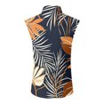 thumbnail image 5 of longantii Men's Casual Button Down Shirts Floral Sleeveless Hawaiian Shirt Tropical Holiday Beach Shirts 2026 Summer Casual Vacation Blouse Cyan 3XL, 5 of 6