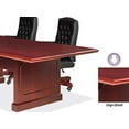 thumbnail image 3 of 6ft - 12ft Traditional Conference Room Table and Chairs Set, Boardroom Meeting Office Furniture (10ft Table & 8 Chairs (Black Upholstery), Mahogany), 3 of 3