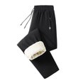 thumbnail image 4 of uikmnh Mens Sweatpants Men's Winter Casual Lined Training Pants with Windproof Warm Comfort Fit for Outdoor Activities and Daily Solid Color Size:3XL, 4 of 7