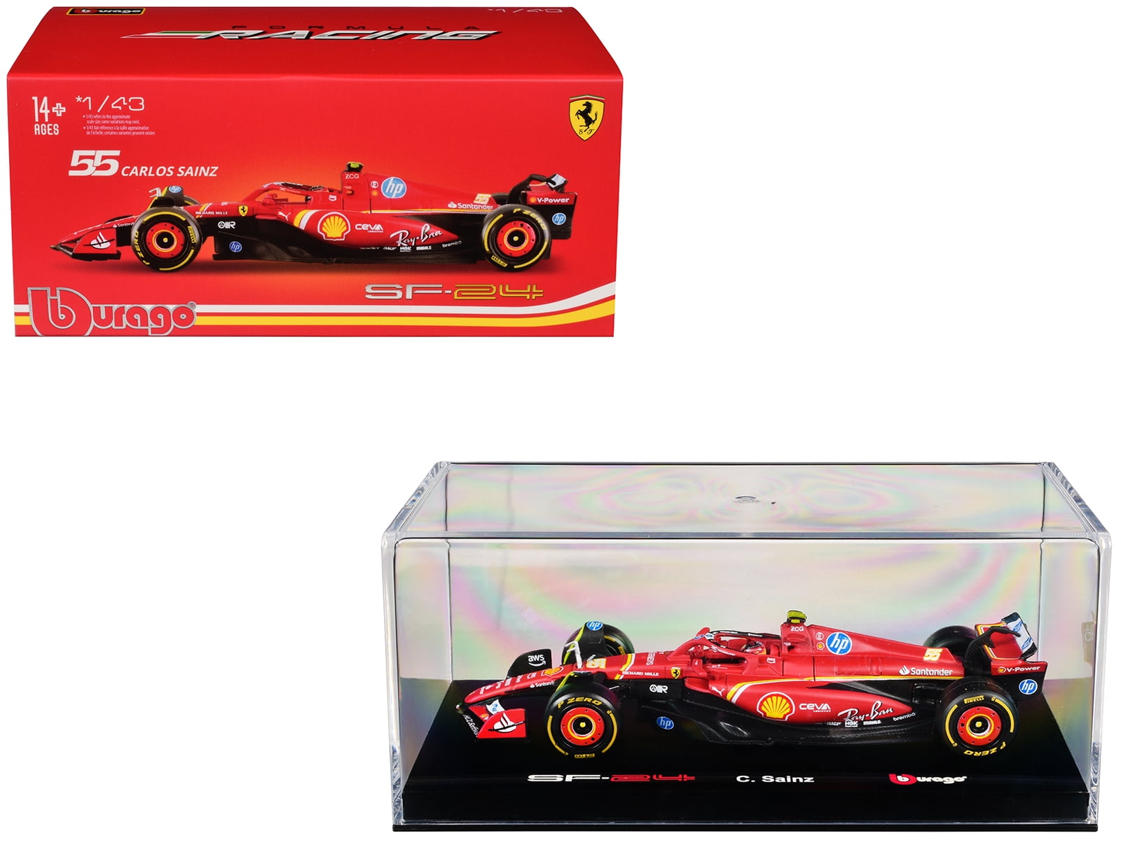Bburago SFR Ferrari SF-24 w/helmet (2024), 1:43, Leclerc #1