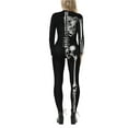 thumbnail image 2 of KOMOO Women Halloween Skeleton Bodysuit Long Sleeve Bodycon 3D Skeleton Skinny Jumpsuit Bone Skull Cosplay Catsuit, 2 of 5